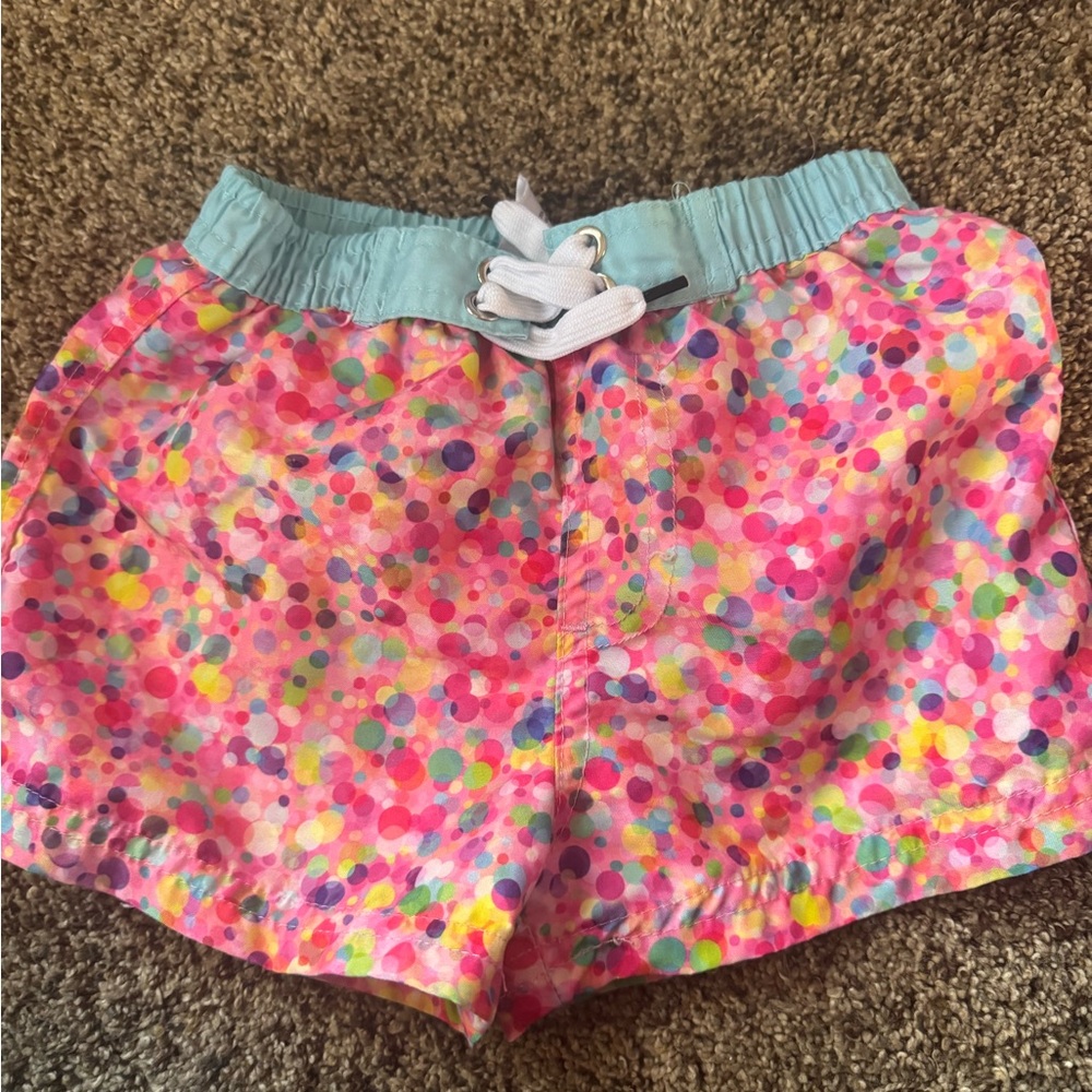 The Oaks Vibrant Polka Dot Kids Swim Trunks